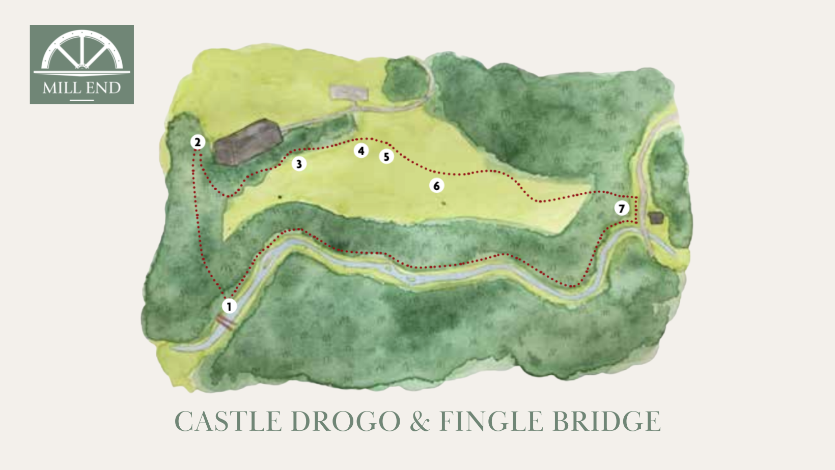 Walk to Castle Drogo and Fingle Bridge Map