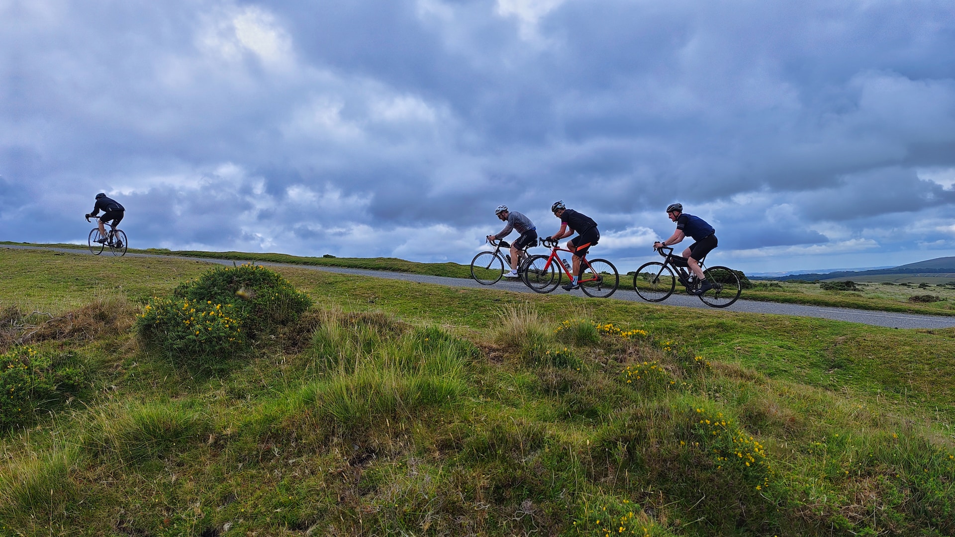 Cyclists on Dartmoor